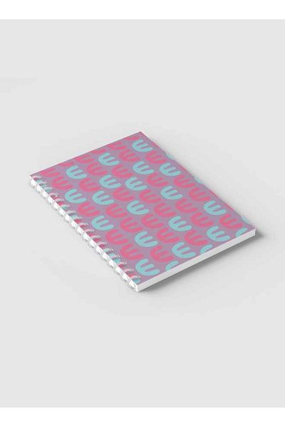 LOWHA Spiral Notebook with Front and Back Hard Covers Featuring Pastel EBook Design