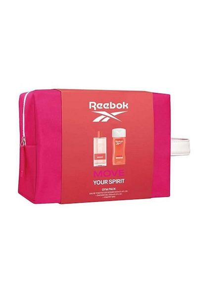 Reebok Set for Women, Move Your Spirit, Shower Gel 250ml, Eau de Toilette 100ml, Cosmetic Bag