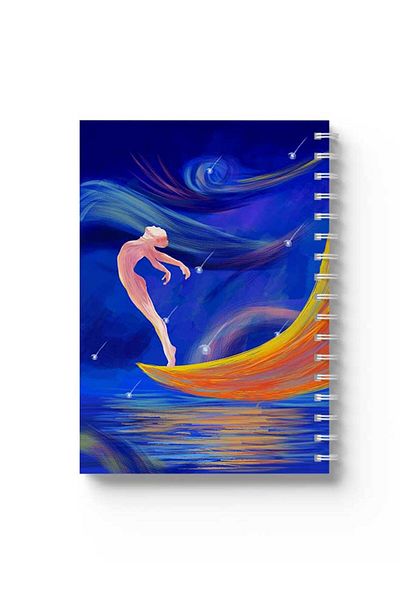 LOWHA Spiral Notebook with Front and Back Hard Covers Featuring Free Design