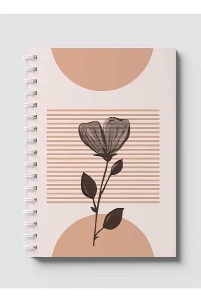 LOWHA Spiral Notebook with Front and Back Hard Covers Featuring Boho Design