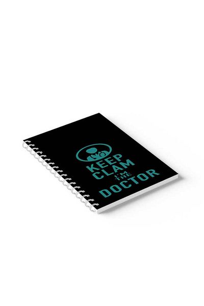 LOWHA Spiral Notebook with Front and Back Hard Covers Featuring I'M the Doctor Design