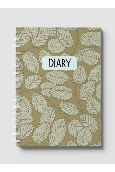 LOWHA دفتر ملاحظات حلزوني مع غلافين أمامي وخلفي صلبين بتصميم أغصان وأوراق شجر...