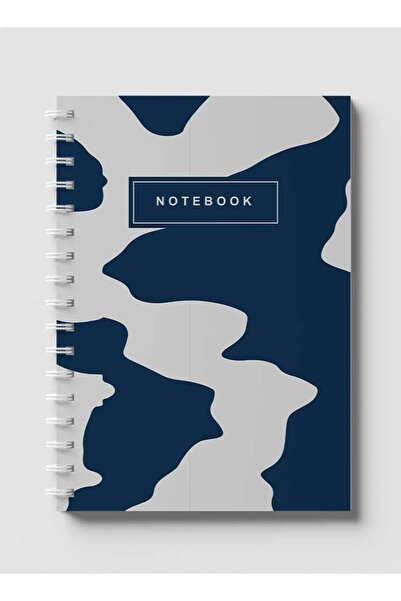 LOWHA دفتر ملاحظات حلزوني مع غلافين أمامي وخلفي صلبين بتصميم تجريدي مموه للجيش