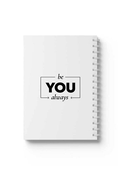 LOWHA Spiral Notebook with Front and Back Hard Covers Featuring BeAlways You Design