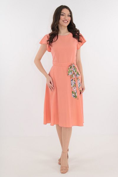 Vanessa Line RO Pink wrap dress with multicolor drawstring at the waist