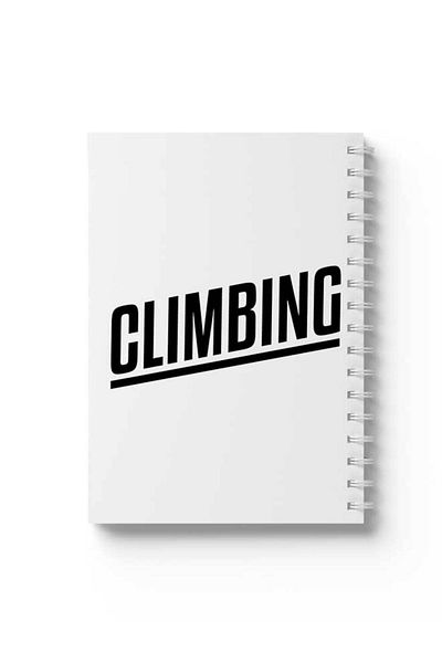 LOWHA Spiral Notebook with Front and Back Hard Covers Featuring Climbing Design