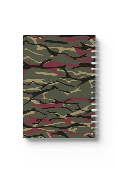 LOWHA Spiral Notebook with Front and Back Hard Covers Featuring Shapes Design