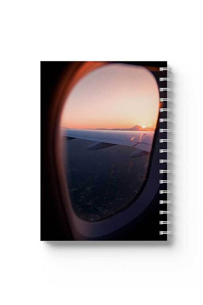LOWHA Spiral Notebook with Front and Back Hard Covers Featuring Flying Design