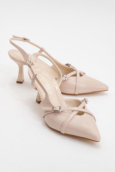 CCWAY AYAKKABI Women's Pointed Toe Heeled Shoes Ten Rugan