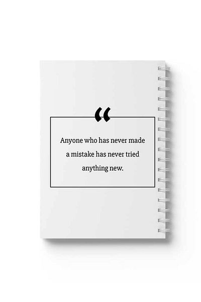 LOWHA Spiral Notebook with Front and Back Hard Covers Featuring English Quote Design