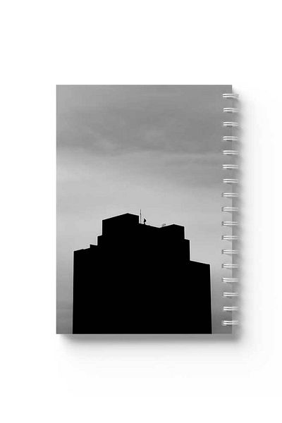 LOWHA Spiral Notebook with Front and Back Hard Covers Featuring Dark Design