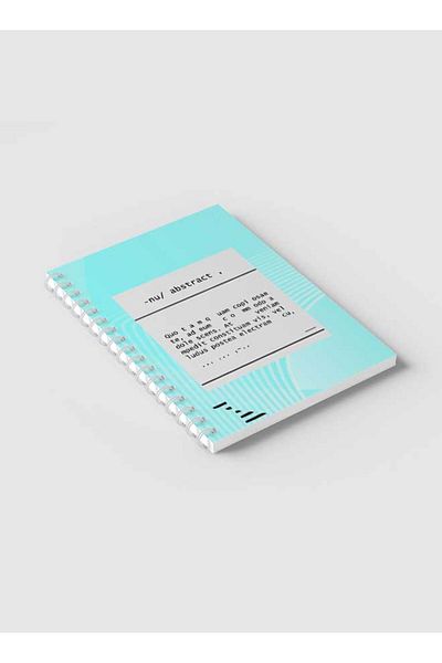 LOWHA Spiral Notebook with Front and Back Hard Covers Featuring Abstract Design