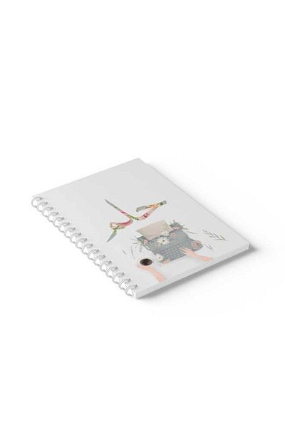 LOWHA Spiral Notebook with Front and Back Hard Covers Featuring Arabic Dream Design