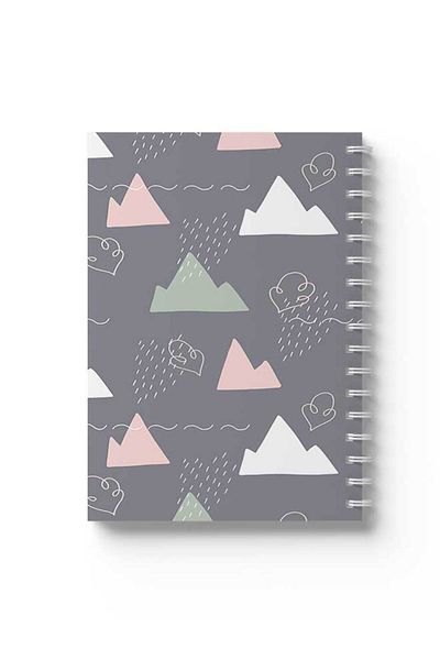 LOWHA Spiral Notebook with Front and Back Hard Covers Featuring Rain Design