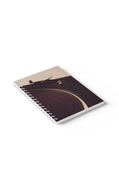 LOWHA Spiral Notebook with Front and Back Hard Covers Featuring Vintage Design