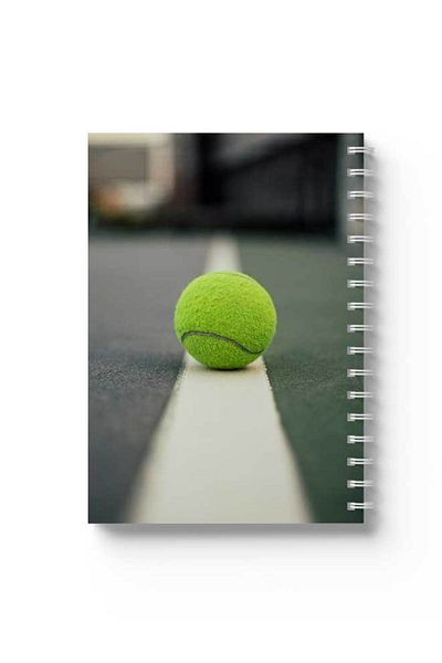 LOWHA Spiral Notebook with Front and Back Hard Covers Featuring Ball Design