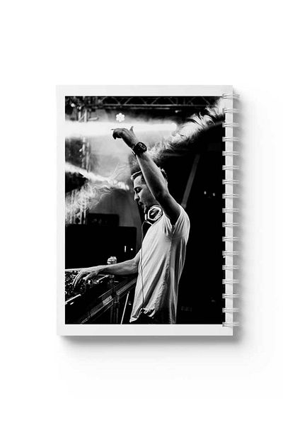 LOWHA Spiral Notebook with Front and Back Hard Covers Featuring Dj Design