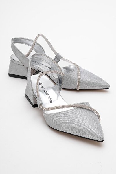 CCWAY AYAKKABI Дамски обувки на висок ток с блясък и сребърни мотиви