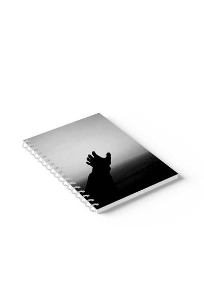 LOWHA Spiral Notebook with Front and Back Hard Covers Featuring Hand to Sky Design