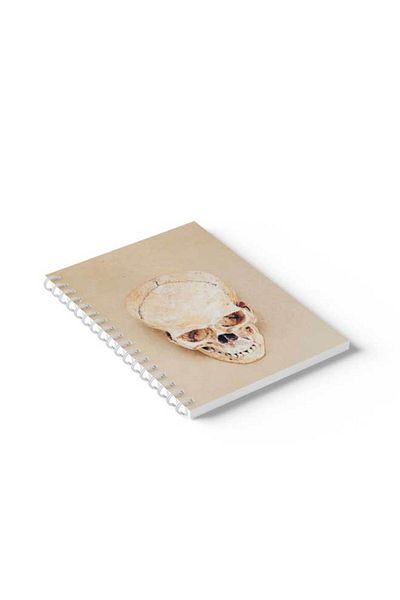 LOWHA Spiral Notebook with Front and Back Hard Covers Featuring Skull Design