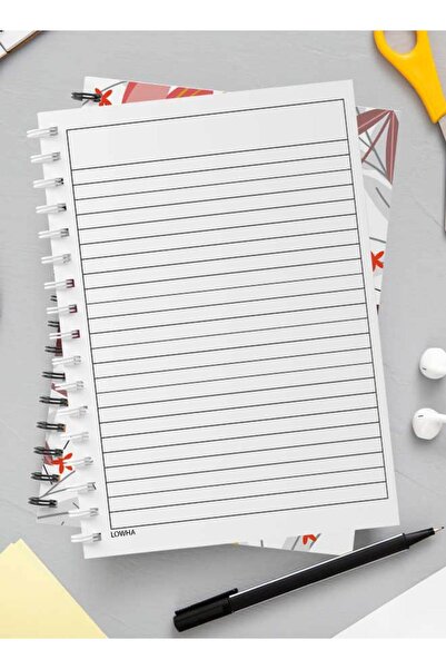 LOWHA دفتر ملاحظات حلزوني مع غلافين أمامي وخلفي صلبين يتميز بتصميم زهور كلاسيكي