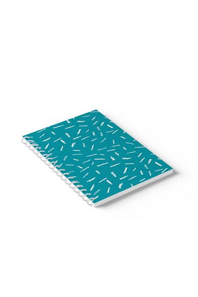 LOWHA Spiral Notebook with Front and Back Hard Covers Featuring White Strokes Design