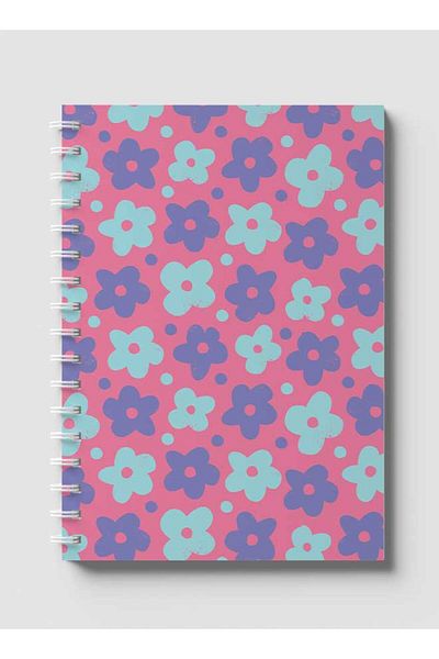 LOWHA Spiral Notebook with Front and Back Hard Covers Featuring Pastel EBook Design