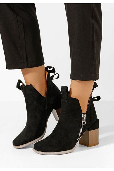 B T Shoes Black Iriel heeled ankle boots