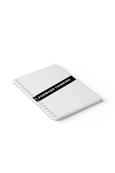 LOWHA Spiral Notebook with Front and Back Hard Covers Featuring Forward Thinking Design