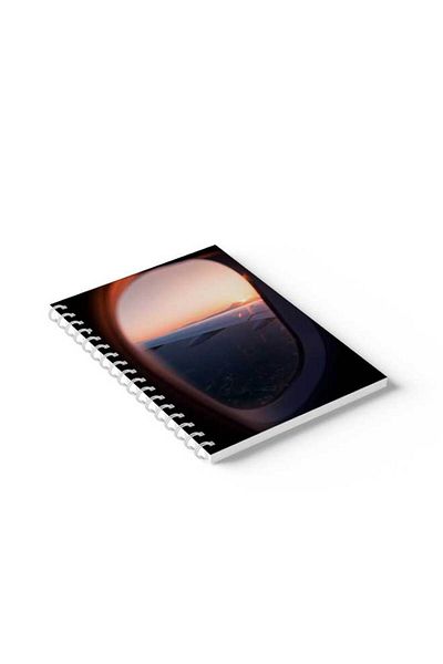 LOWHA Spiral Notebook with Front and Back Hard Covers Featuring Flying Design