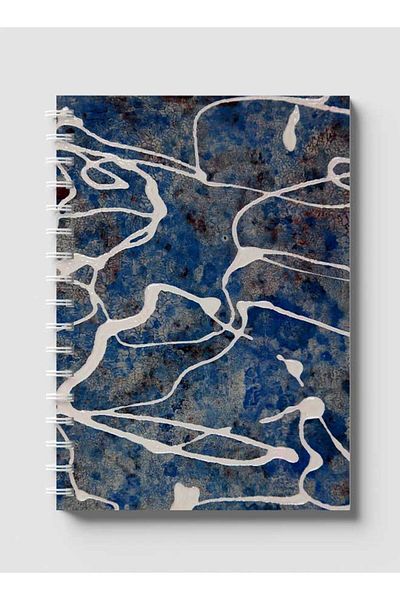 LOWHA Spiral Notebook with Front and Back Hard Covers Featuring Granite Style Design