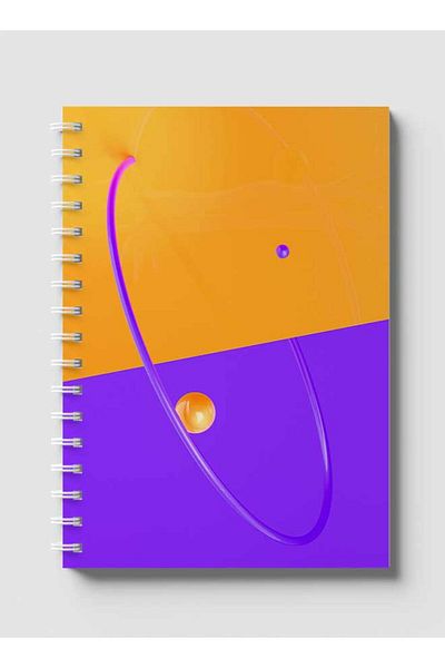 LOWHA Spiral Notebook with Front and Back Hard Covers Featuring D Sphere Design
