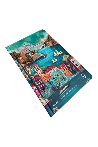 Polin Istanbul Notes Design Notebook, 13X21Cm, 96 Sheets Lined, Hard Cover with Artistic Istanbul View