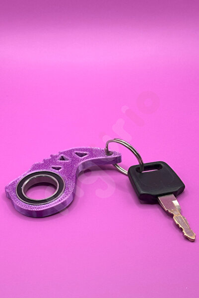 figurio Neon Mor Keyrambit Anahtarlık / Dönebilen Anahtarlık