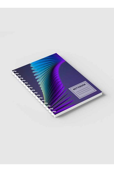 LOWHA Spiral Notebook with Front and Back Hard Covers Featuring Spiral Stack Design