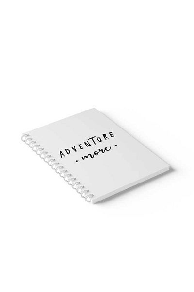 LOWHA Spiral Notebook with Front and Back Hard Covers Featuring Adventure More Design