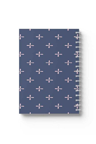 LOWHA Spiral Notebook with Front and Back Hard Covers Featuring Floral Pattern Design