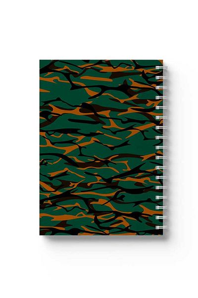 LOWHA Spiral Notebook with Front and Back Hard Covers Featuring Shapes Design