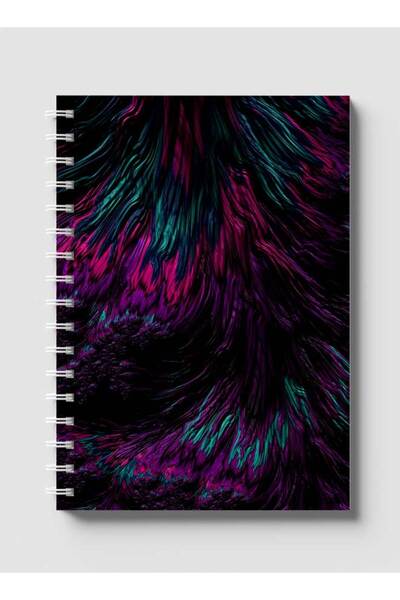 LOWHA دفتر ملاحظات حلزوني مع غلافين أمامي وخلفي صلبين يتميز بتصميم مزيج من نس...