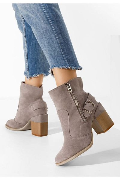 B T Shoes Women's Laroya ankle boots, gray