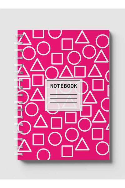 LOWHA دفتر ملاحظات حلزوني مع غلافين أمامي وخلفي صلبين بتصميم أشكال وردية