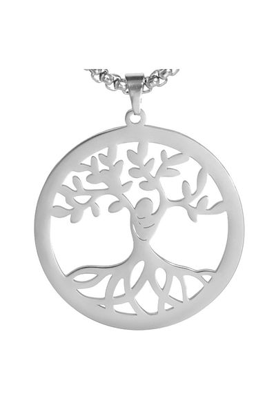 Viking Tree of Life Design 316L Steel Unisex Necklace