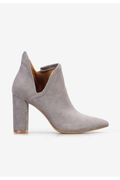 B T Shoes Iryma grey chunky heel ankle boots