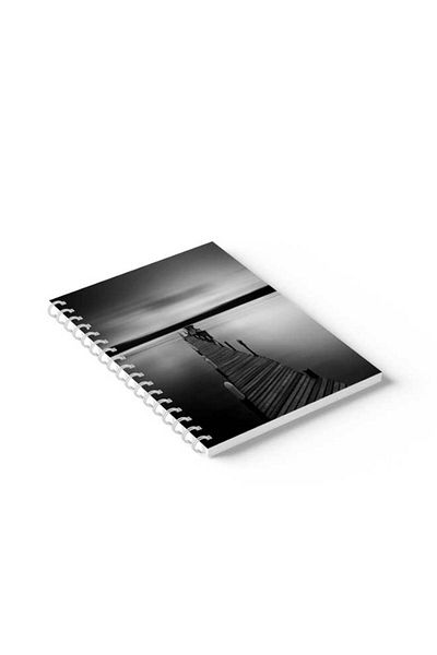 LOWHA Spiral Notebook with Front and Back Hard Covers Featuring Sea Walk Design