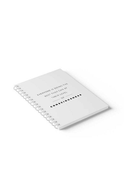LOWHA Spiral Notebook with Front and Back Hard Covers Featuring Everyone Is Doing the Best Design