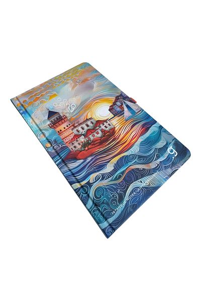 Polin Istanbul Notes Design Notebook, 13X21Cm, 96 Sheets Lined, Hard Cover with Artistic Istanbul View