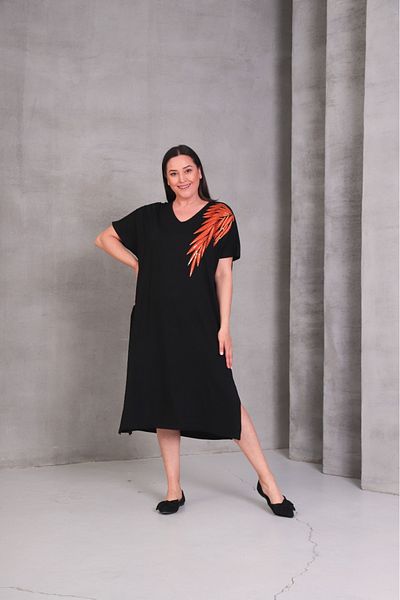 Esina Viscose Oversize Dress with Stone Detail