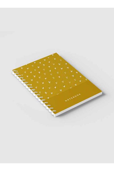 LOWHA Spiral Notebook with Front and Back Hard Covers Featuring Abstract Floral Design