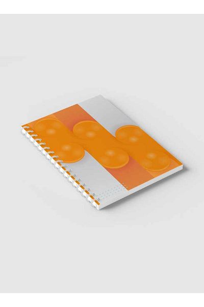 LOWHA Spiral Notebook with Front and Back Hard Covers Featuring Circular Shapes & Gradient Design