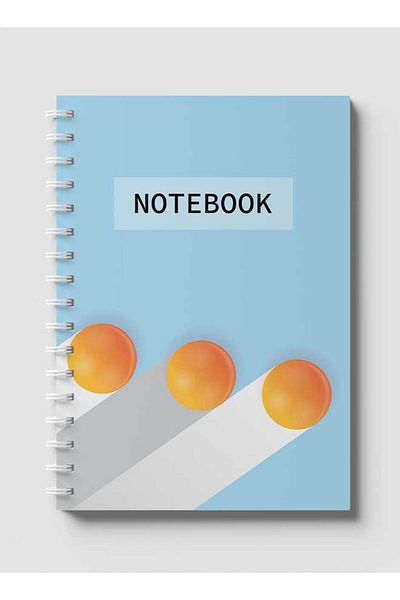 LOWHA Spiral Notebook with Front and Back Hard Covers Featuring Circular Gradient Design